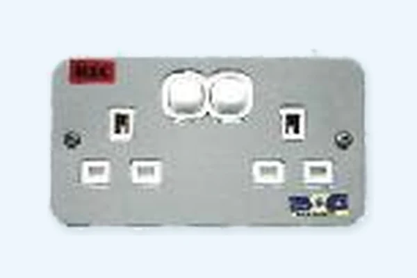 13A × 2 Gang Double Switch Socket Metal Clad