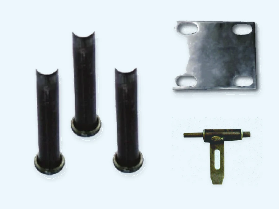 Iron Accessories range: Pin Hinges, Gate Bracket (4 Holes), Pad Bolt (Black) - Vertical