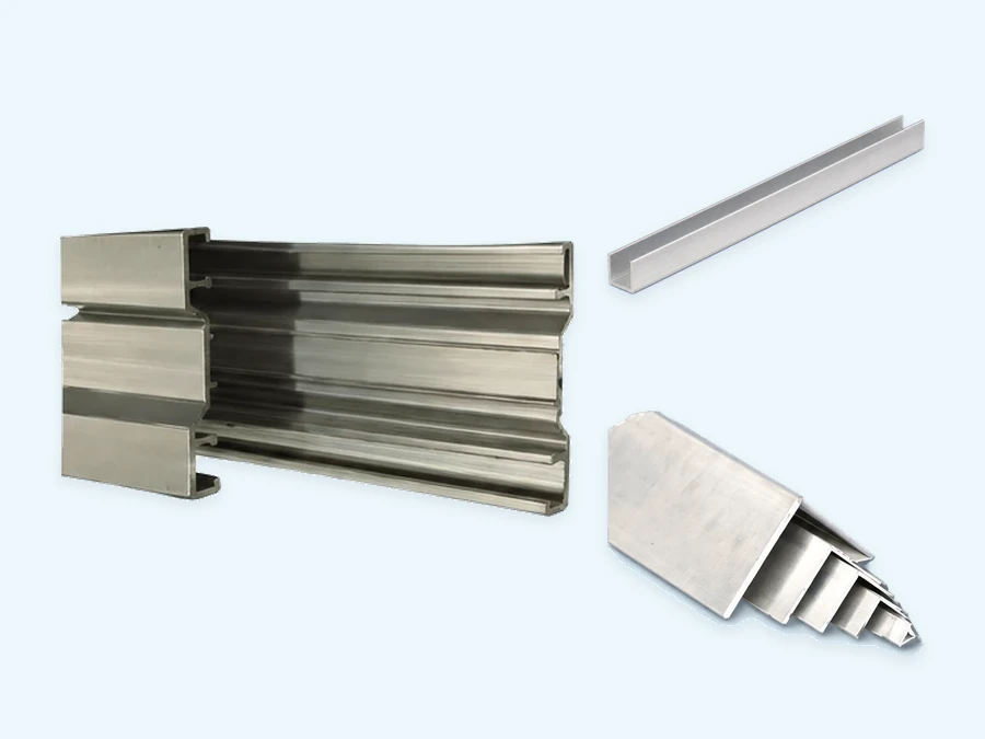 Stainless Steel & Aluminium Accessories range: Aluminium Bar (Skylight), Aluminium U Channel, Aluminium Angle